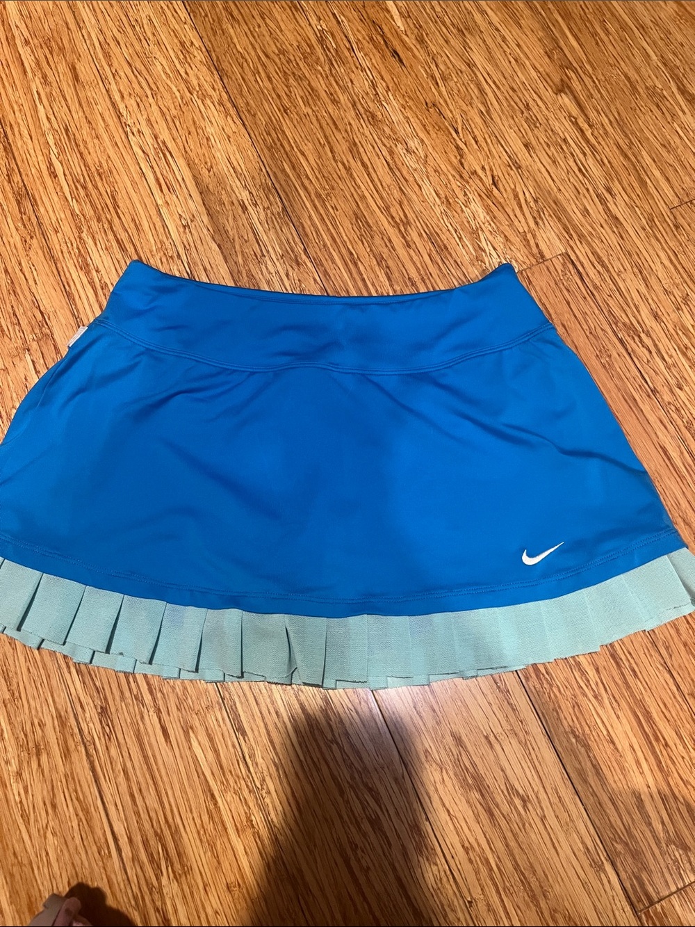 Nike Bright Blue tennis Skirt with Light Blue Pleated Trim